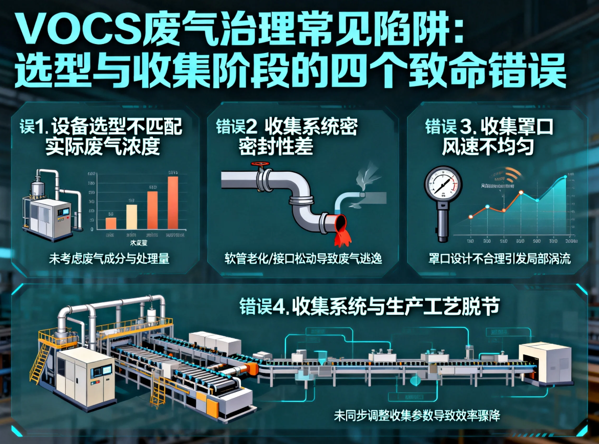 VOCs废气治理常见陷阱：选型与收集阶段的四个致命错误